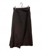 ATONエイトン）の古着「HAND DYED NYLON | ラップスカート　SKAGGM0204」｜ブラウン