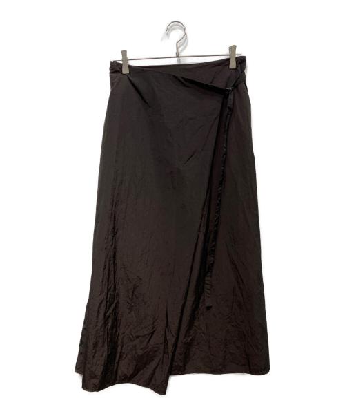 ATON（エイトン）ATON (エイトン) HAND DYED NYLON | ラップスカート　SKAGGM0204 ブラウン サイズ:2の古着・服飾アイテム