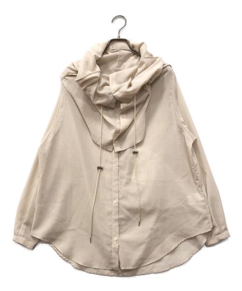 MURRAL（ミューラル）MURRAL (ミューラル) Float hood shirt ベージュ サイズ:Fの古着・服飾アイテム