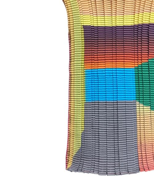 ISSEY MIYAKE（イッセイミヤケ）ISSEY MIYAKE (イッセイミヤケ) グラデーション プリーツノースリーブカットソー マルチカラー サイズ:Mの古着・服飾アイテム