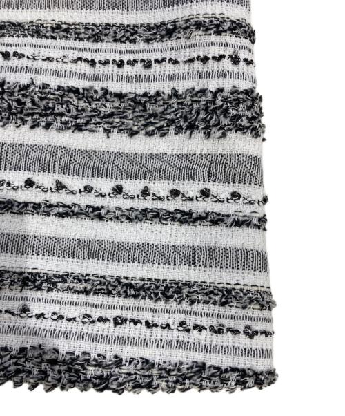 Rene（ルネ）Rene (ルネ) フロントジップツイードワンピース ホワイト サイズ:36の古着・服飾アイテム