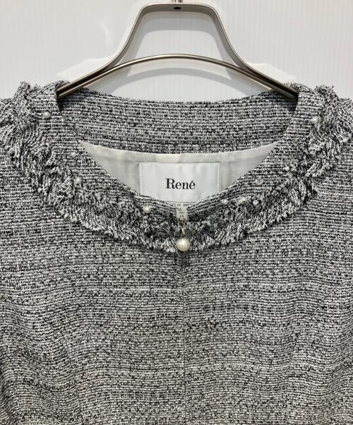 Rene（ルネ）Rene (ルネ) ツイードワンピース グレー サイズ:36の古着・服飾アイテム