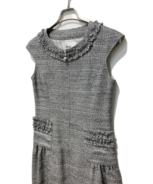 Rene（ルネ）Rene (ルネ) ツイードワンピース グレー サイズ:36の古着・服飾アイテム