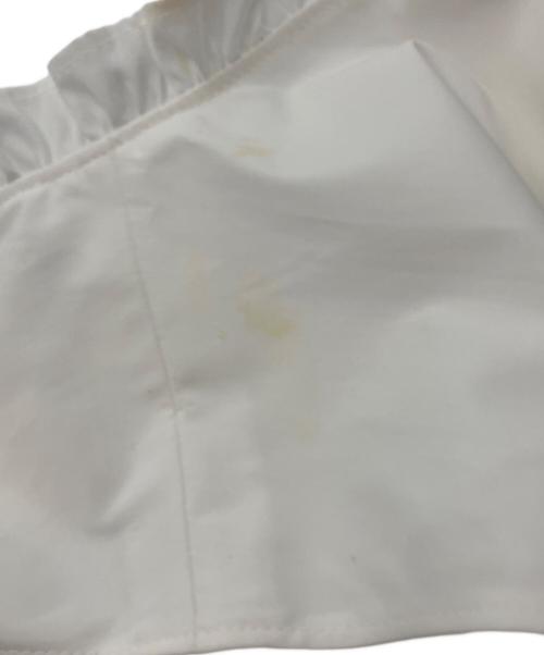 Rene（ルネ）Rene (ルネ) ストライプ切替パールボタンワンピース　5136100 ホワイト サイズ:36の古着・服飾アイテム