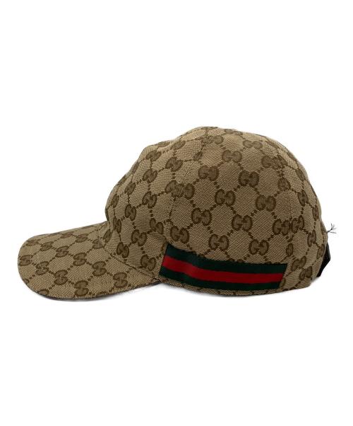 GUCCI（グッチ）GUCCI (グッチ) GGキャンバスベースボールキャップ　200035 FFKPG ベージュの古着・服飾アイテム