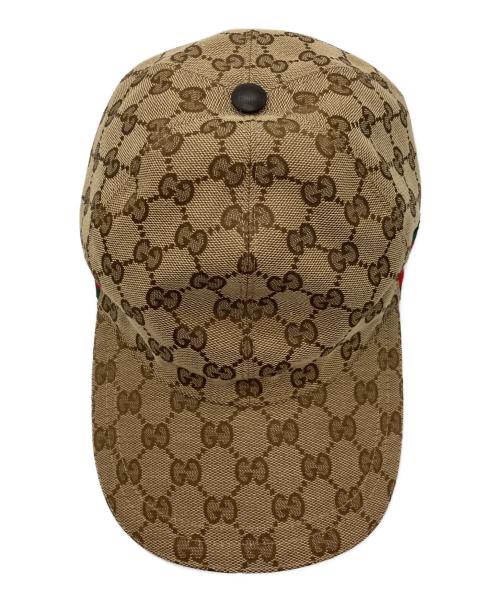GUCCI（グッチ）GUCCI (グッチ) GGキャンバスベースボールキャップ　200035 FFKPG ベージュの古着・服飾アイテム