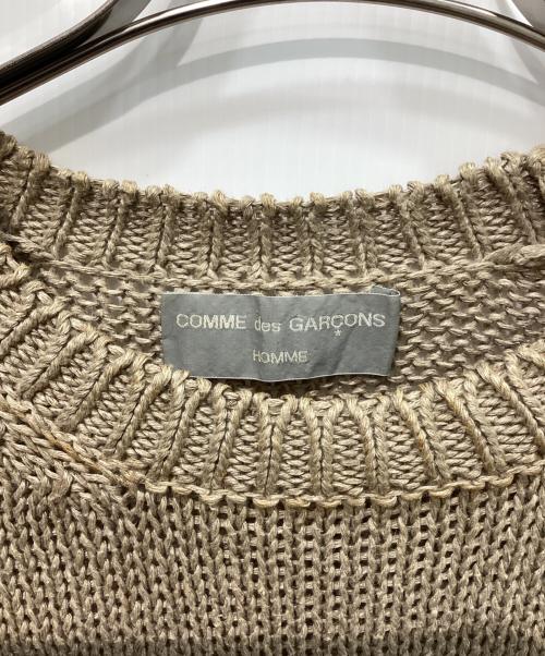 COMME des GARCONS HOMME（コムデギャルソン オム）COMME des GARCONS HOMME (コムデギャルソン オム) クルーネックニット　田中HOMME 92SS　HN-110010 ベージュ サイズ:-の古着・服飾アイテム