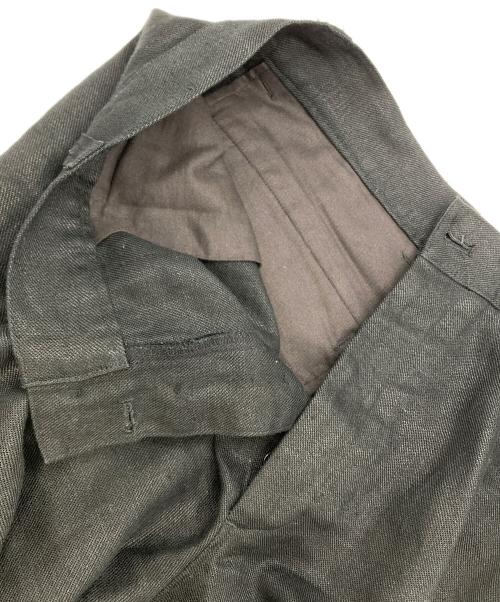 confect（コンフェクト）confect (コンフェクト) ヘビーリネンツイルミリタリートラウザーズ ブラック サイズ:4の古着・服飾アイテム