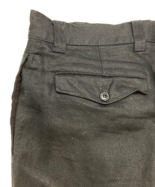 confect（コンフェクト）confect (コンフェクト) ヘビーリネンツイルミリタリートラウザーズ ブラック サイズ:4の古着・服飾アイテム
