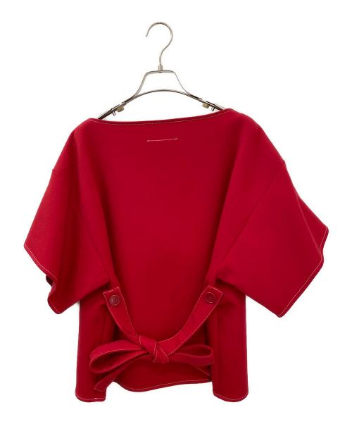 MM6 Maison Margiela（エムエムシックスメゾンマルジェラ）MM6 Maison Margiela (エムエムシックスメゾンマルジェラ) テクノウールプルオーバー レッド サイズ:40の古着・服飾アイテム