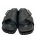 中古・古着 JIL SANDER (ジルサンダー) クロスバックルサンダル ブラック サイズ:43：27000円