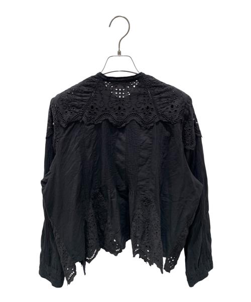 Curensology（カレンソロジー）Curensology (カレンソロジー) 24SS コットンカットワークブラウスコットンブラウス ブラック サイズ:Freeの古着・服飾アイテム