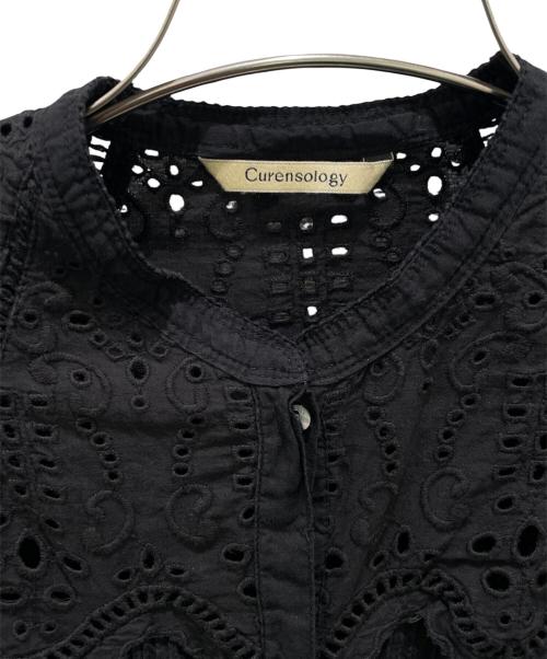 Curensology（カレンソロジー）Curensology (カレンソロジー) 24SS コットンカットワークブラウスコットンブラウス ブラック サイズ:Freeの古着・服飾アイテム