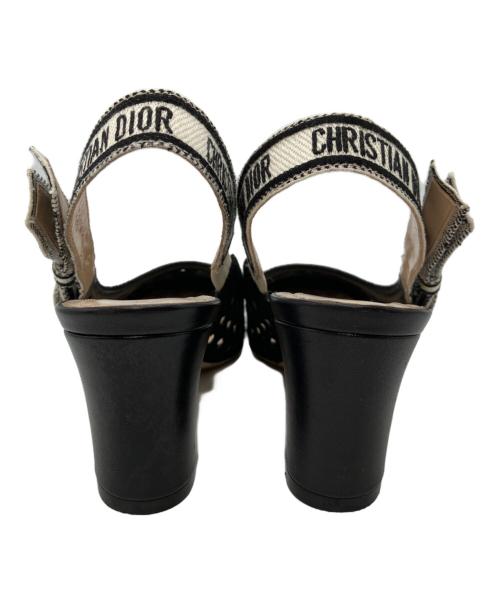 Christian Dior（クリスチャン ディオール）Christian Dior (クリスチャン ディオール) スリングバックパンプス ブラック サイズ:34 1/2の古着・服飾アイテム