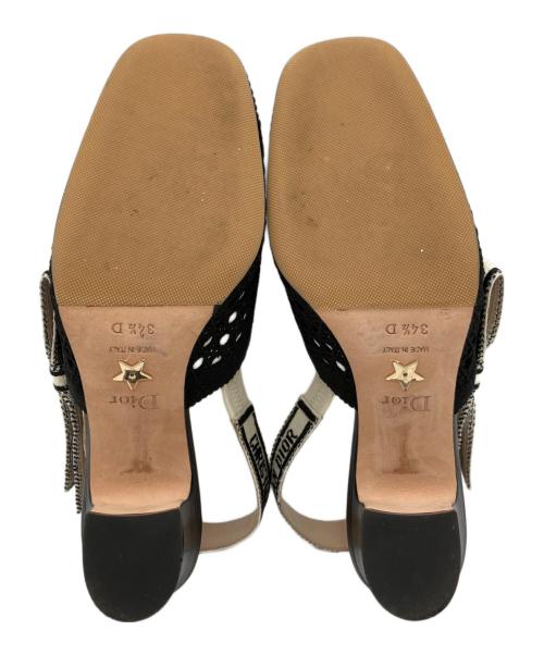 Christian Dior（クリスチャン ディオール）Christian Dior (クリスチャン ディオール) スリングバックパンプス ブラック サイズ:34 1/2の古着・服飾アイテム