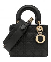 Christian Dior（クリスチャン ディオール）の古着「2WAYバッグ/レディディオールカナージュ/MY ABCDIOR スモール」｜ブラック