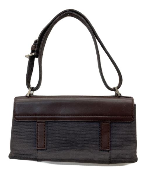 BVLGARI（ブルガリ）BVLGARI (ブルガリ) レザー切替ワンショルダーバッグ ブラウンの古着・服飾アイテム