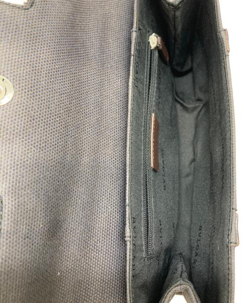 BVLGARI（ブルガリ）BVLGARI (ブルガリ) レザー切替ワンショルダーバッグ ブラウンの古着・服飾アイテム
