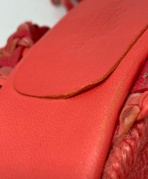 HERMES（エルメス）HERMES (エルメス) エスパドリーユウェッジソールサンダル レッド サイズ:SIZE 37の古着・服飾アイテム