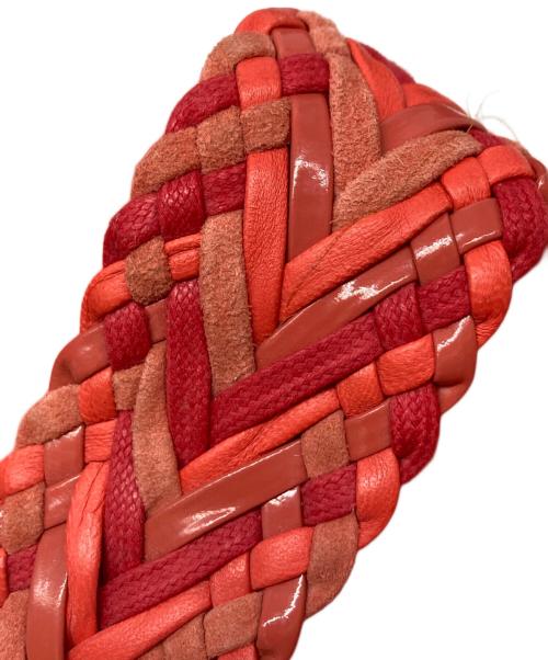 HERMES（エルメス）HERMES (エルメス) エスパドリーユウェッジソールサンダル レッド サイズ:SIZE 37の古着・服飾アイテム