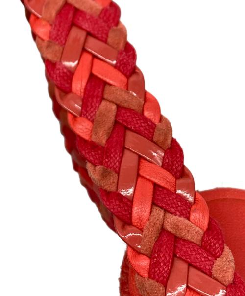 HERMES（エルメス）HERMES (エルメス) エスパドリーユウェッジソールサンダル レッド サイズ:SIZE 37の古着・服飾アイテム