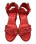 HERMES (エルメス) エスパドリーユウェッジソールサンダル レッド サイズ:SIZE 37：20000円