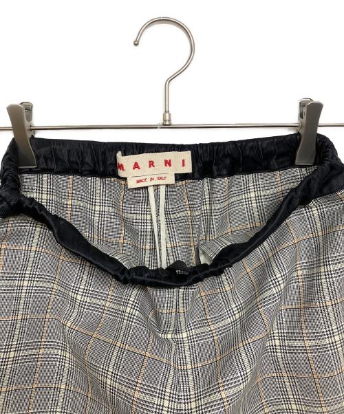 MARNI（マルニ）MARNI (マルニ) チェック柄テーパードパンツ ブラック サイズ:38の古着・服飾アイテム