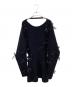 MYLAN（マイラン）の古着「Wool Cashmere Knit Mini Dress with Ribbon」｜ブラック