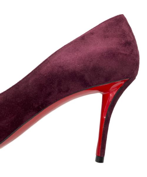 Christian Louboutin（クリスチャン・ルブタン）Christian Louboutin (クリスチャン・ルブタン) スウェードパンプス パープル サイズ:37の古着・服飾アイテム