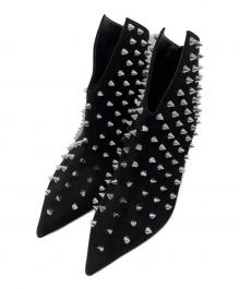 BALMAIN（バルマン）の古着「Spike Accents Leather Lace Up Boots/スタッズブーティ」｜ブラック