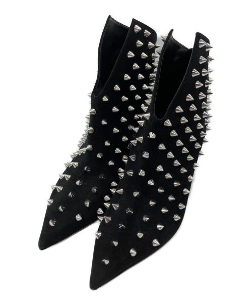 BALMAIN（バルマン）BALMAIN (バルマン) Spike Accents Leather Lace Up Boots/スタッズブーティ ブラック サイズ:37の古着・服飾アイテム