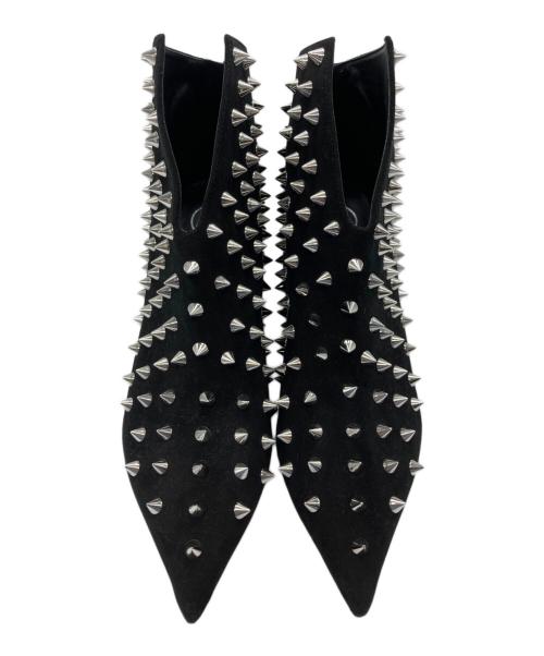 BALMAIN（バルマン）BALMAIN (バルマン) Spike Accents Leather Lace Up Boots/スタッズブーティ ブラック サイズ:37の古着・服飾アイテム