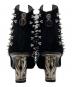 中古・古着 BALMAIN (バルマン) Spike Accents Leather Lace Up Boots/スタッズブーティ ブラック サイズ:37：14000円