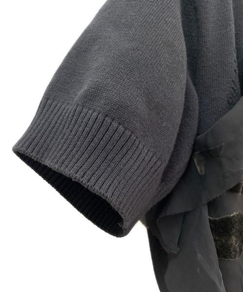 sacai（サカイ）sacai (サカイ) レオパードドッキングニット ブラック サイズ:1の古着・服飾アイテム