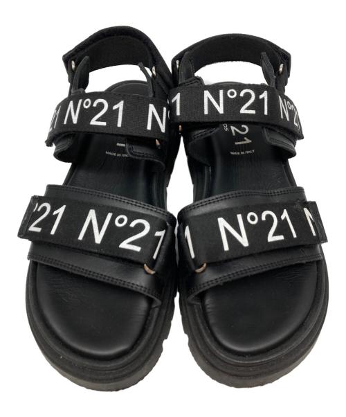 N°21（ヌメロヴェントゥーノ）N°21 (ヌメロヴェントゥーノ) サンダル ブラック サイズ:SIZE 37の古着・服飾アイテム