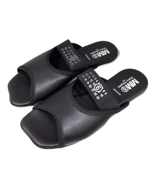 MM6 Maison Margiela（エムエムシックスメゾンマルジェラ）MM6 Maison Margiela (エムエムシックスメゾンマルジェラ) ミュール ブラック サイズ:37の古着・服飾アイテム