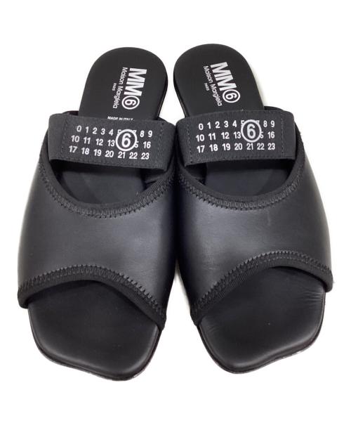 MM6 Maison Margiela（エムエムシックスメゾンマルジェラ）MM6 Maison Margiela (エムエムシックスメゾンマルジェラ) ミュール ブラック サイズ:37の古着・服飾アイテム