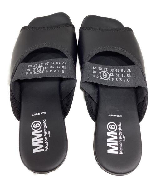 MM6 Maison Margiela（エムエムシックスメゾンマルジェラ）MM6 Maison Margiela (エムエムシックスメゾンマルジェラ) ミュール ブラック サイズ:37の古着・服飾アイテム