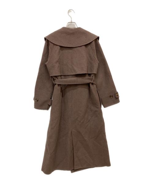 HER LIP TO（ハーリップトゥ）Her lip to (ハーリップトゥ) Lucca Wool Blend River Coat ブラウン サイズ:Mの古着・服飾アイテム