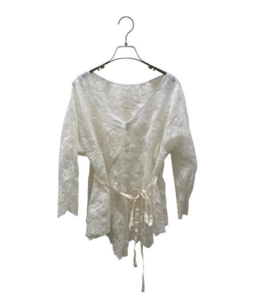 Curensology（カレンソロジー）Curensology (カレンソロジー) レース 2WAY ギャザーブラウス サイズ:Freeの古着・服飾アイテム