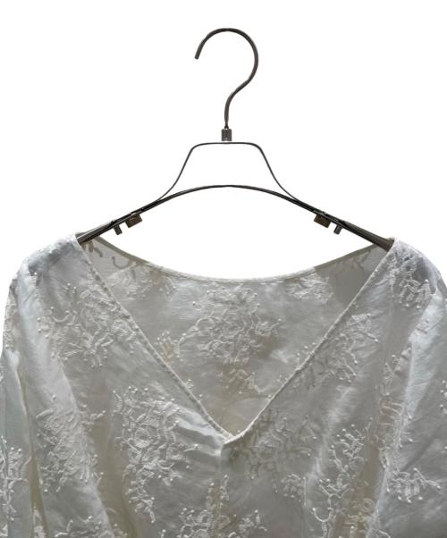 Curensology（カレンソロジー）Curensology (カレンソロジー) レース 2WAY ギャザーブラウス サイズ:Freeの古着・服飾アイテム