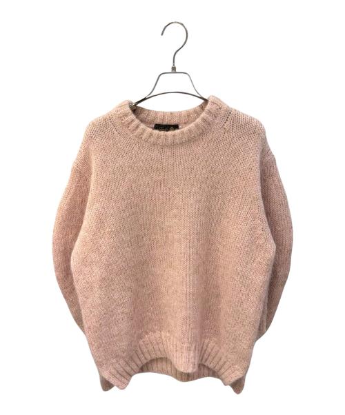 DRAWER（ドゥロワー）DRAWER (ドゥロワー) 3Gラメショートスリーブニット ピンク サイズ:2の古着・服飾アイテム