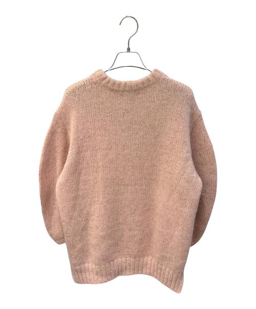 DRAWER（ドゥロワー）DRAWER (ドゥロワー) 3Gラメショートスリーブニット ピンク サイズ:2の古着・服飾アイテム