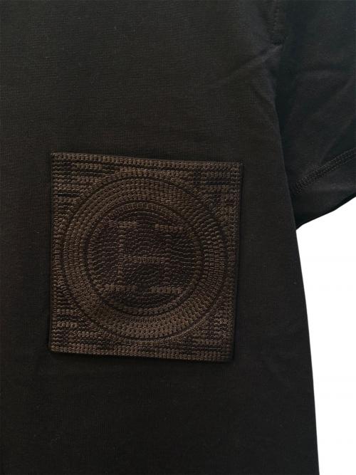 HERMES（エルメス）HERMES (エルメス) Hロゴ刺繍カットソーワンピース ブラック サイズ:size38の古着・服飾アイテム