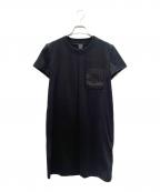 HERMESエルメス）の古着「H-Mosaic Embroidered Pocket Dress Hモザイク 刺繍ポケット ワンピース/3H4508DL」｜ブラック