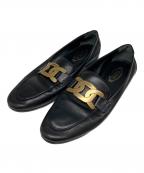 TOD'Sトッズ）の古着「メタルチェーン フラットシューズ」｜ブラック