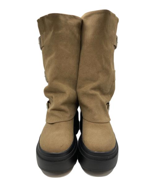 THE TOE（ザ・トゥー）THE TOE (ザ・トゥー) Schaafen Belt Boots ベージュ サイズ:37の古着・服飾アイテム