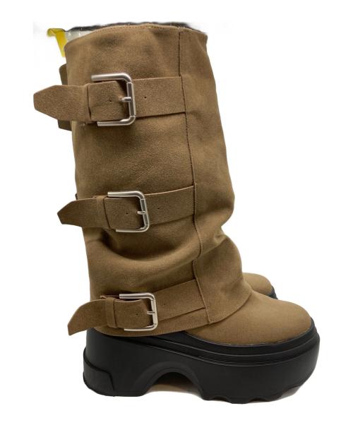 THE TOE（ザ・トゥー）THE TOE (ザ・トゥー) Schaafen Belt Boots ベージュ サイズ:37の古着・服飾アイテム