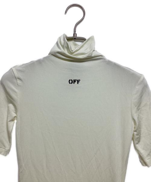 OFFWHITE（オフホワイト）OFFWHITE (オフホワイト) オフ スタンプ ショートスリーブ モックネックトップ オフホワイト サイズ:38 未使用品の古着・服飾アイテム