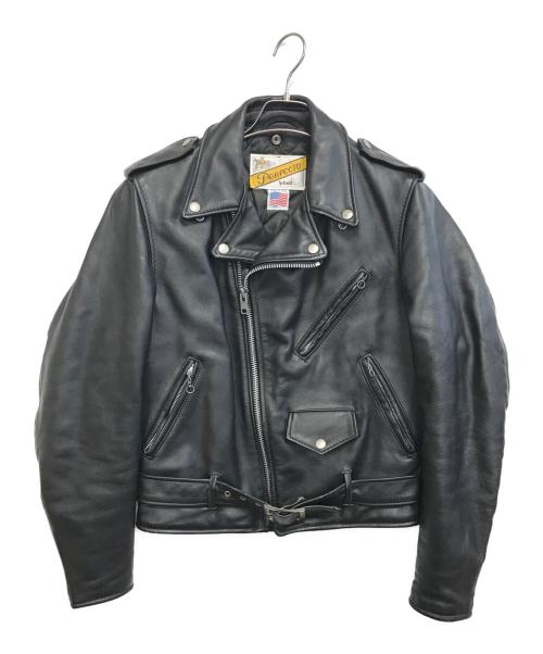 Schott PERFECTO（ショット パーフェクト）Schott PERFECTO (ショット パーフェクト) 618ダブルライダースジャケット ブラック サイズ:SIZE 36の古着・服飾アイテム